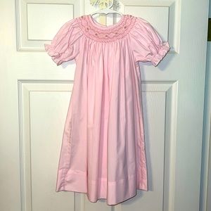 Petit Bebe.  Sweet girls pink smock dress size 3T